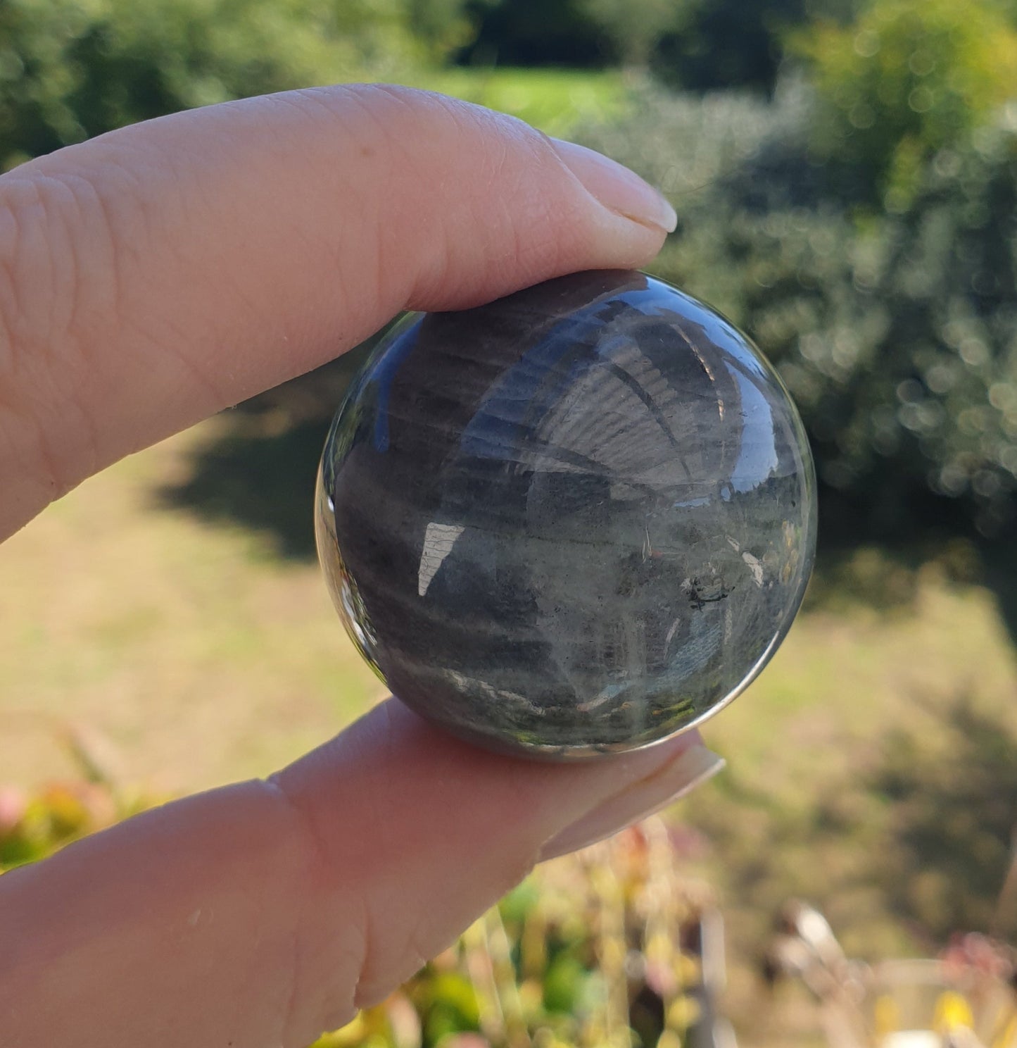 BEAUTIFUL GREYS LABRADORITE SPHERE