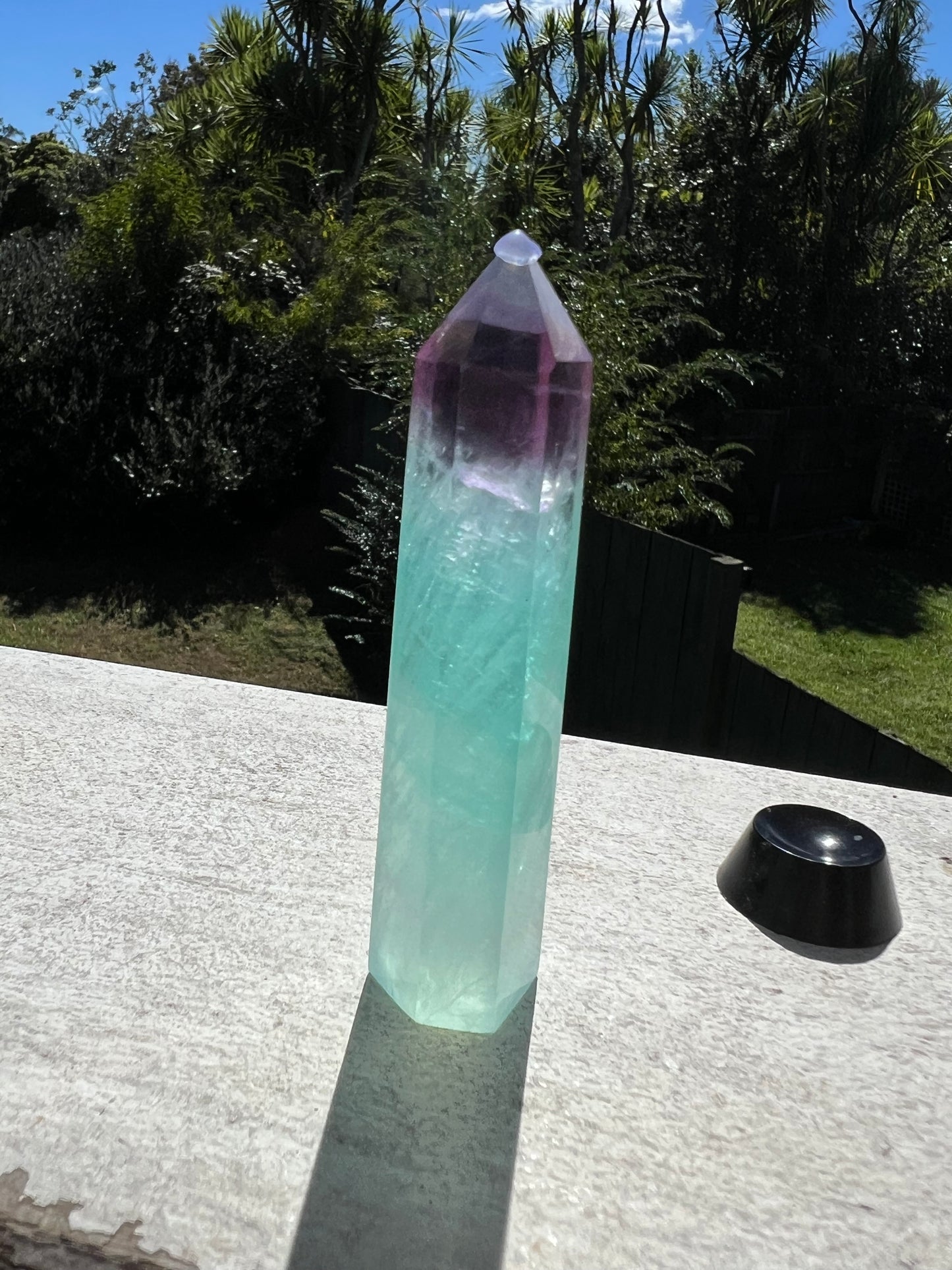 WATERMELON FLUORITE POINT 126.78g